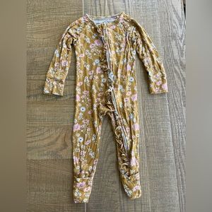 Girls bamboo footie pajamas